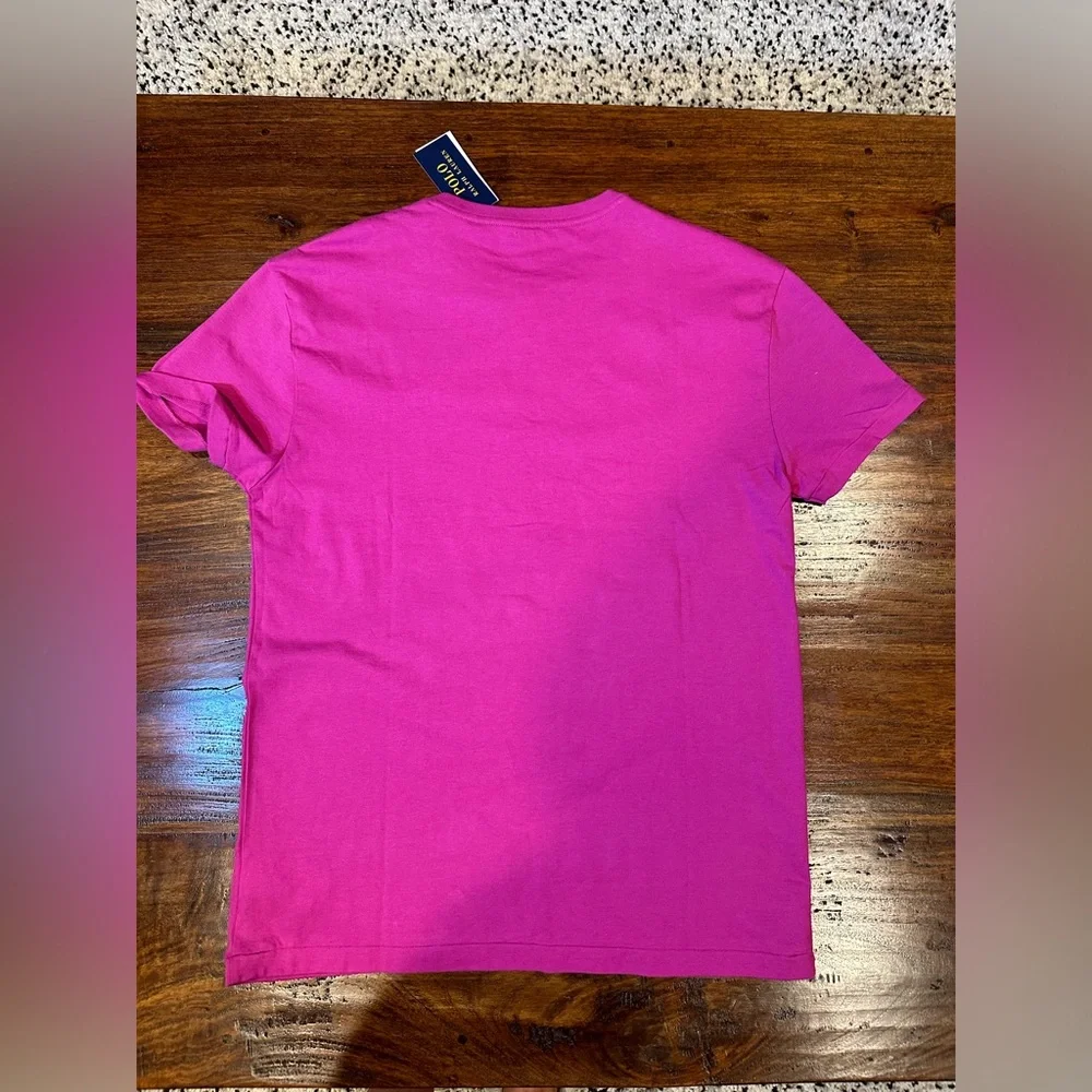 NWT! Polo Ralph Lauren T Shirt Men's Size S Giant Pony Classic Fit Pink Fuschia - Picture 2 of 8